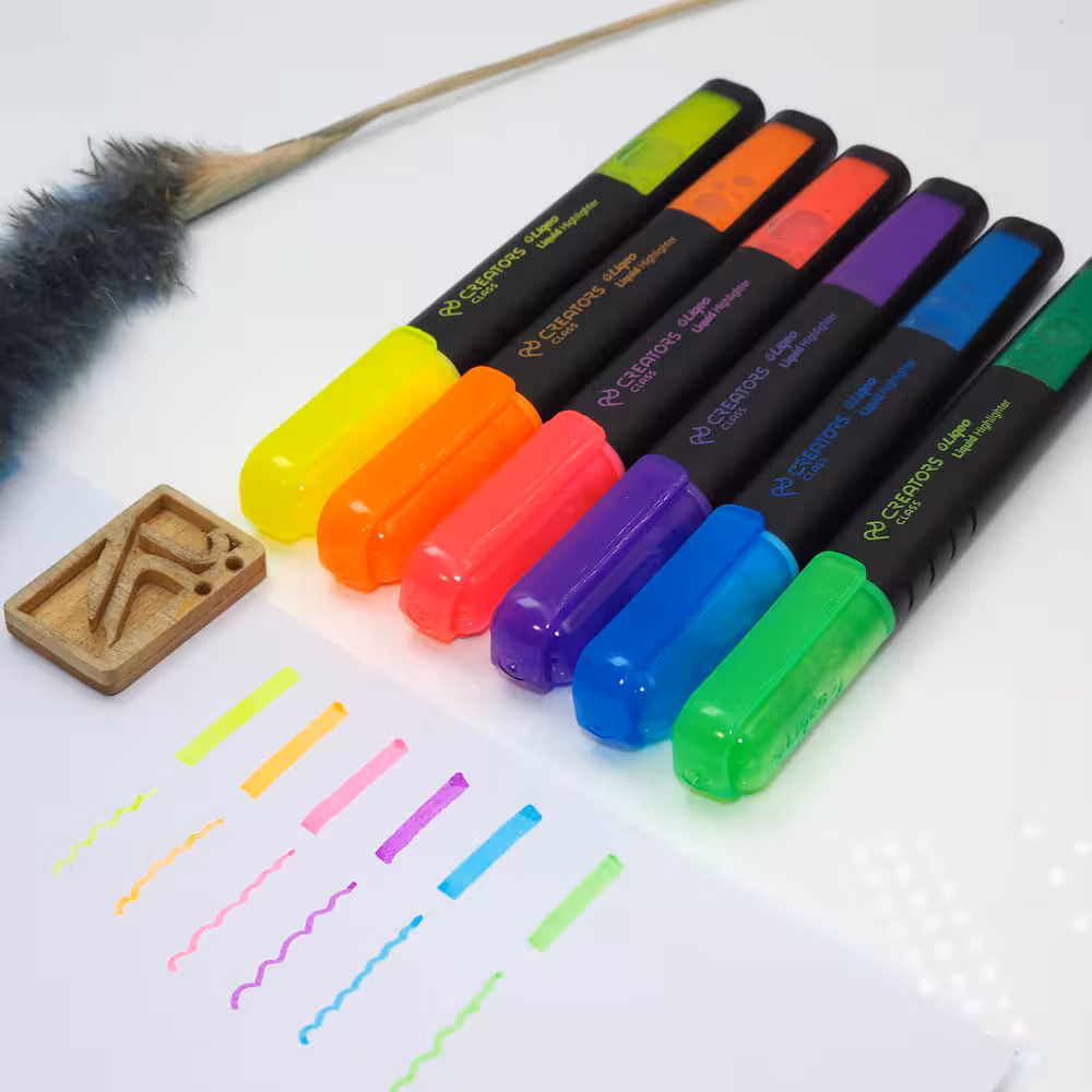 ماژیک هایلایتر نئونی قلمی بلند با جوهر مایع سی کلاس CREATORS CLASS (C Class) Liquid (Liqeo) highlighter Slim H 3130