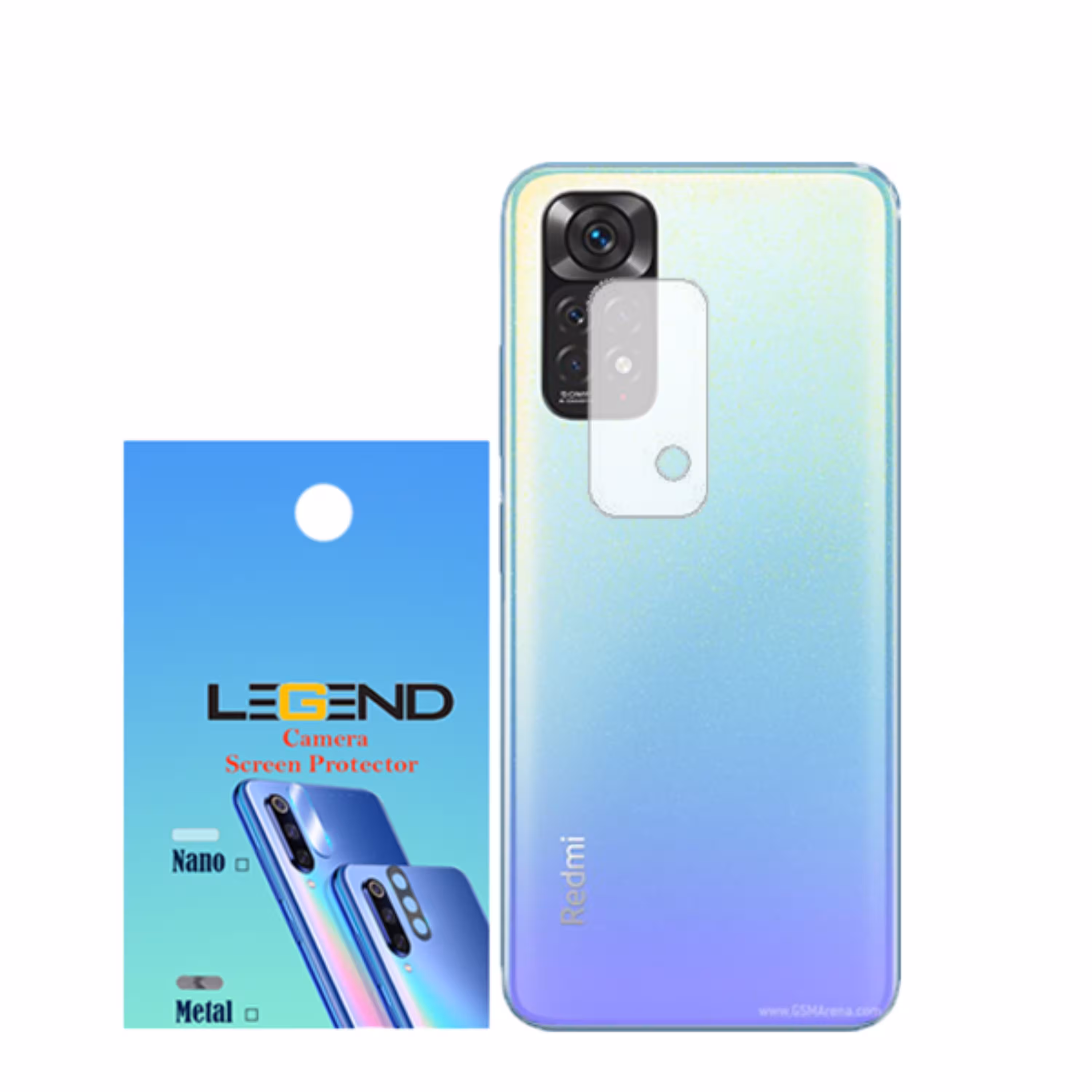 محافظ لنز دوربین لجند مدل نانو گلس مناسب برای موبایل شیائومی Note 11