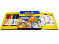 ست ماژیک 6 رنگ جامبو با مدل نقاشی 9275 اسکول فنس مدل Washable MARKERS