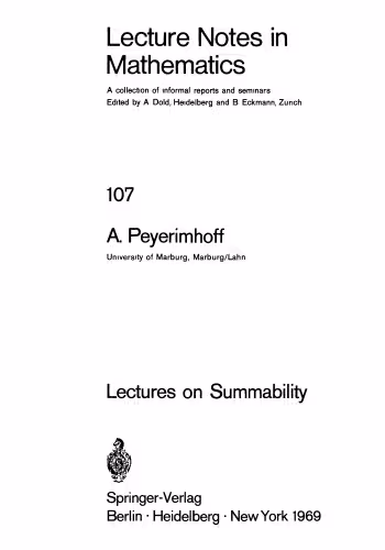 خرید و دانلود نسخه کامل کتاب Lectures on Summability