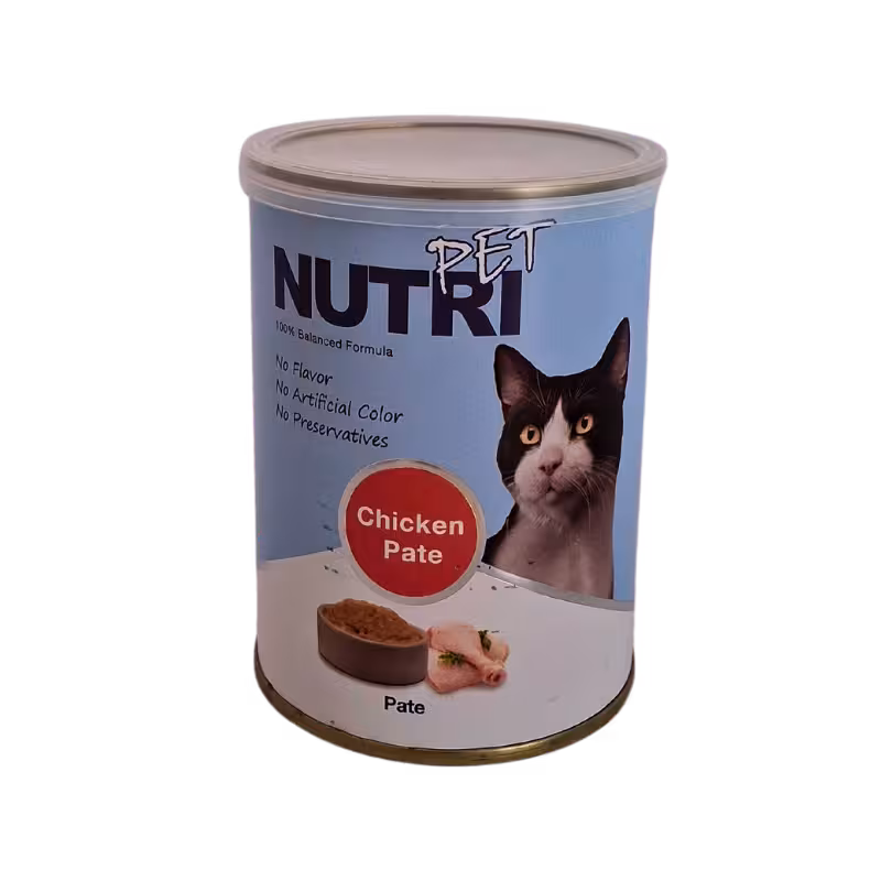 کنسرو گربه با طعم مرغ پته برند Nutri نوتری 425 گرمی