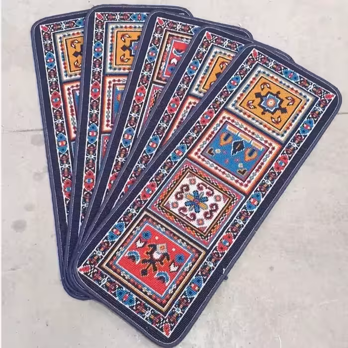 روپله ای گلیم ماشینی کاشان طرح کژال سرمه ای سایز100در30(هزینه ارسال باخریداروپس کرایه میباشد)