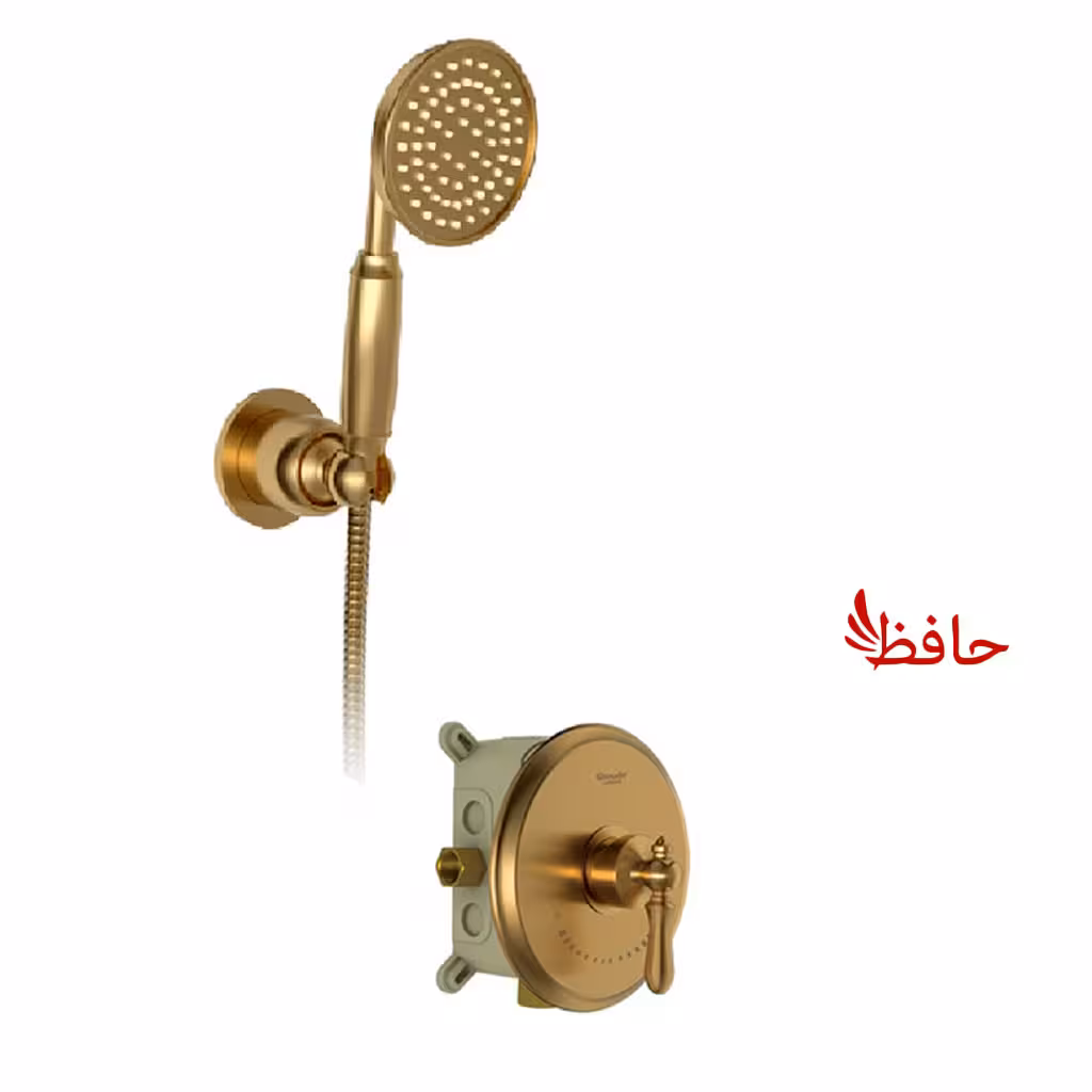 شیر حمام توکار شودر مدل زیگموند طلایی مات تیپ 2 BRASS