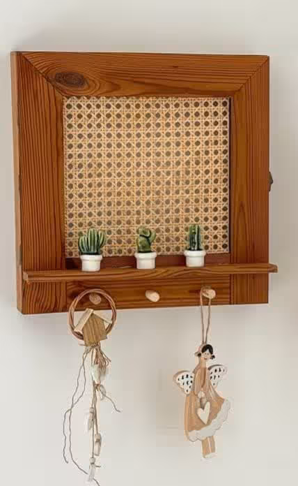 باکس فیوز حصیری چوبی آویز دار (جاکلیدی)