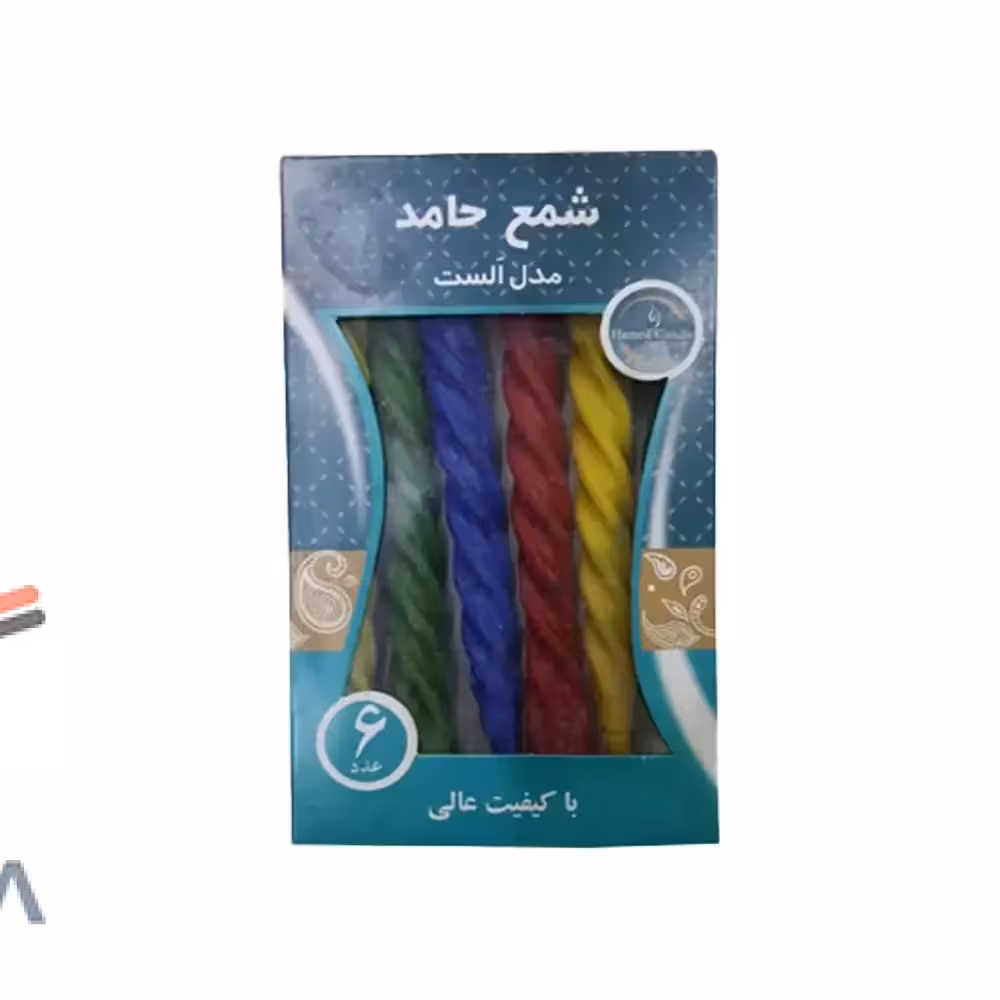 شمع لاله رنگی 6 عددی