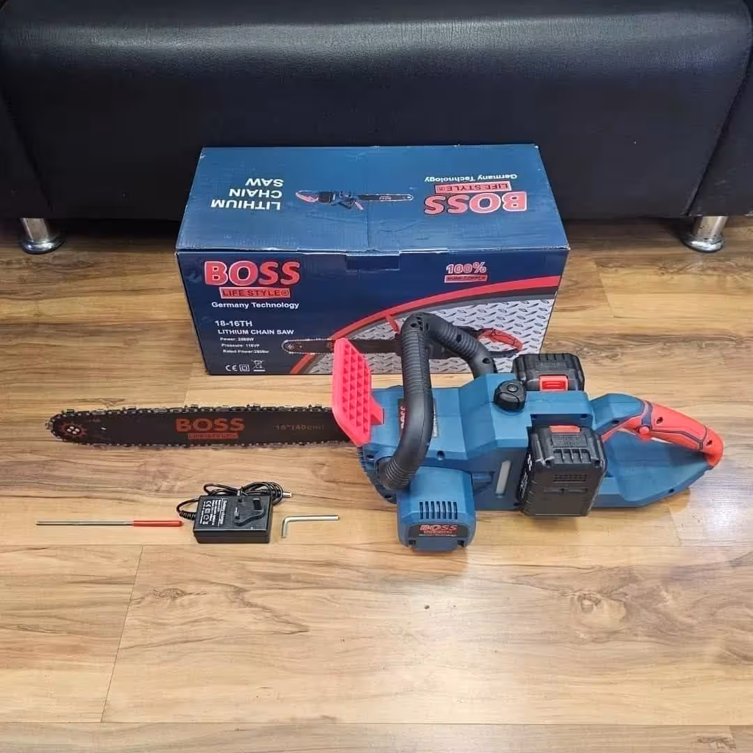 اره زنجیری شارژی براشلس 40 سانتی 118 ولت صنعتی باس مدل 1816TH