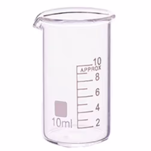 بشر آزمایشگاهی 10 میلی لیتر شیشه ای پیرکس 