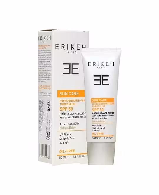فلوئید ضدآفتاب SPF50 پوست چرب اریکه ( بژ طبیعی )