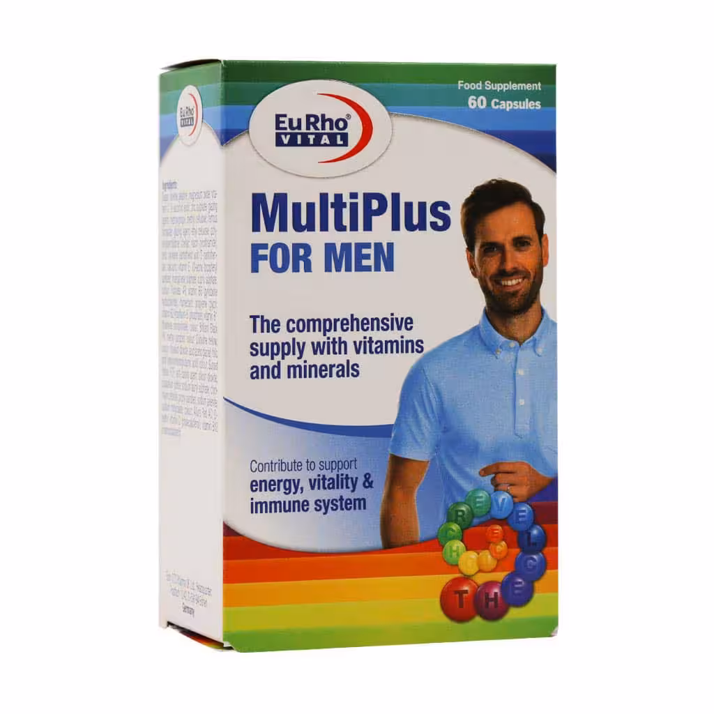 کپسول مولتی پلاس آقایان یوروویتال 60عدد | Eurhovital Multiplus For Men