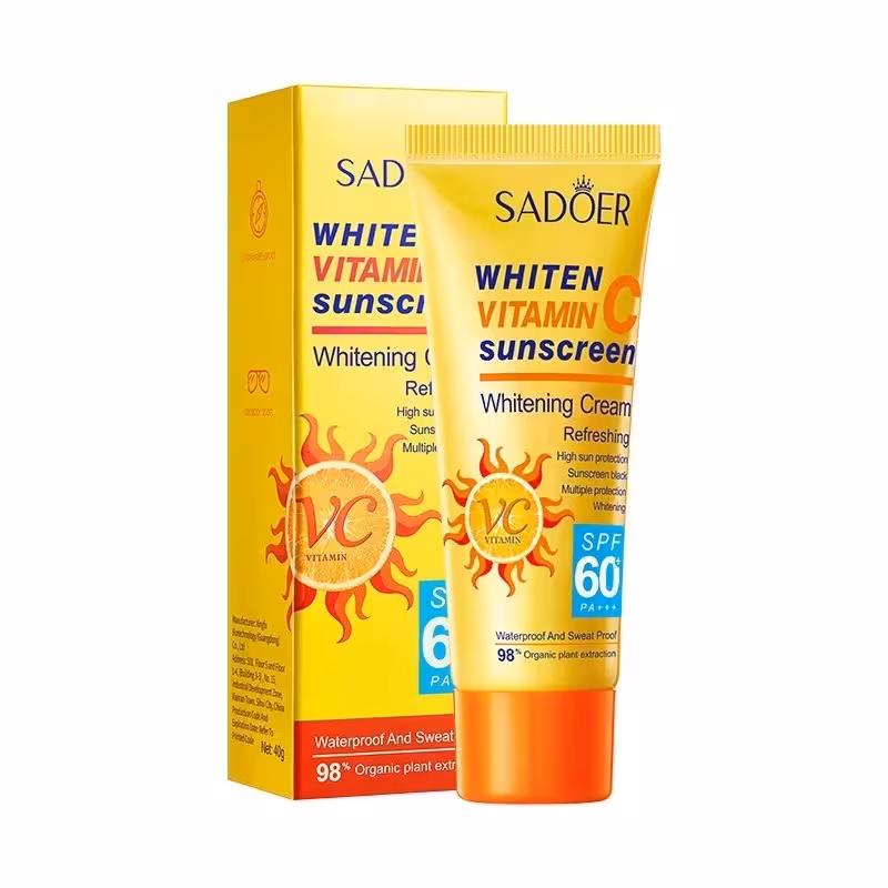 کرم ضد آفتاب تیوپی ویتامین سی spf60 سادور 40 گرم