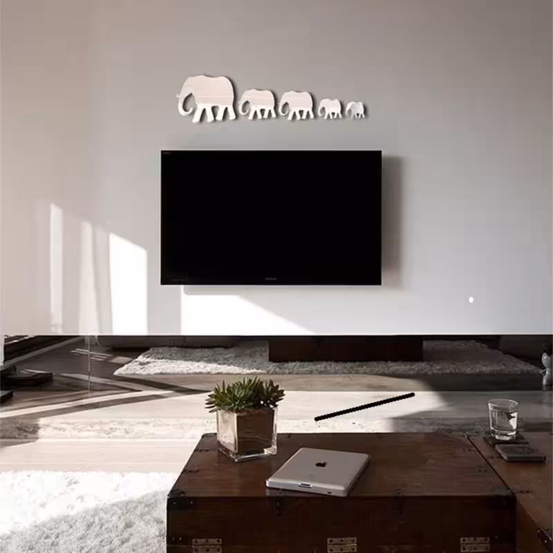 آیینه پلکسی گله فیلها