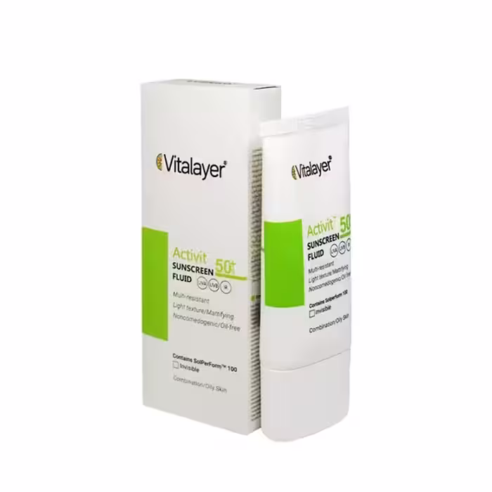 فلوئید ضد آفتاب پوست چرب ویتالیر حجم 50 میلی لیتر | Vitalayer Activit Sunscreen Fluid SPF50 50ml