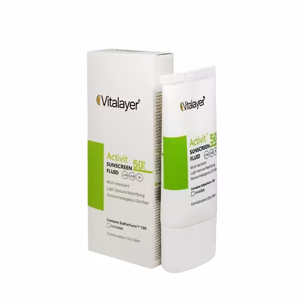 فلوئید ضد آفتاب پوست چرب ویتالیر حجم 50 میلی لیتر | Vitalayer Activit Sunscreen Fluid SPF50 50ml