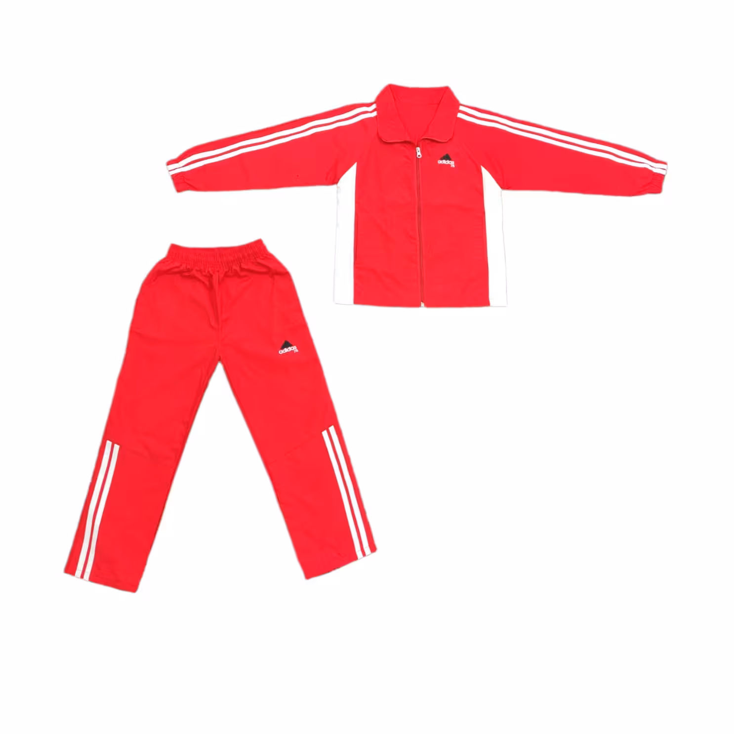 ست گرمکن شلوار ورزشی پسرانه و دخترانه  رنگ قرمز پارچه شعمی