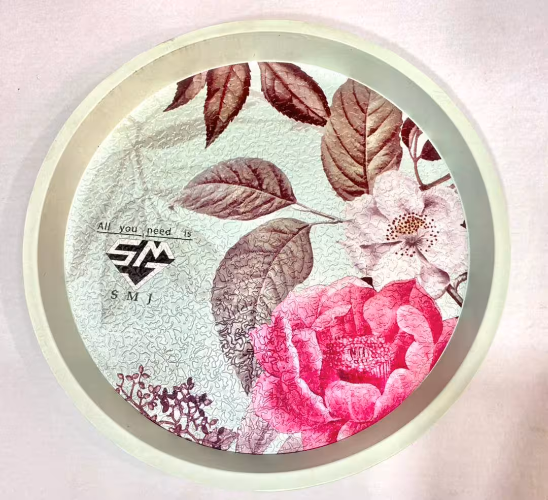 سینی گرد گلدار سایز کوچک کد 403