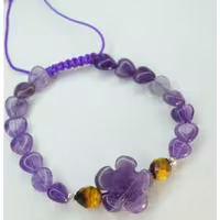 دستبندطرح گل آمیتیست و چشم ببر کد 310255