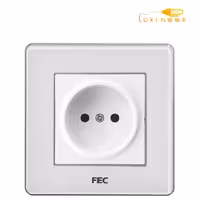پریز برق کریستالی سفید FEC کد PS01