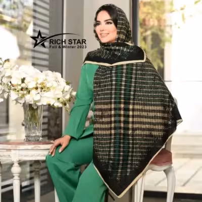 روسری نخی پاییزه قواره متوسط