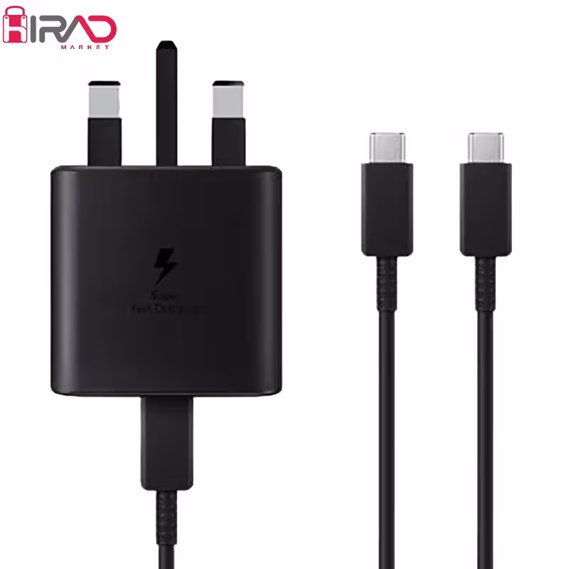 شارژر دیواری سامسونگ 45 وات مدل EP-TA845 به همراه کابل 2 متری USB-C