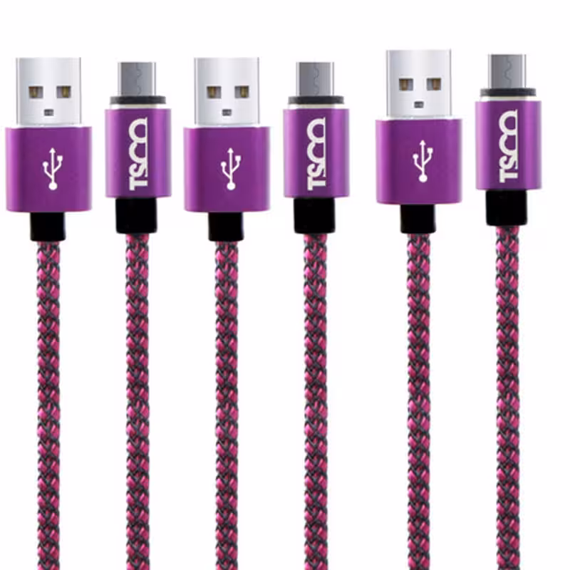 کابل تبدیل USB به microUSB تسکو مدل TC A170 طول 1 متر بسته 3عددی