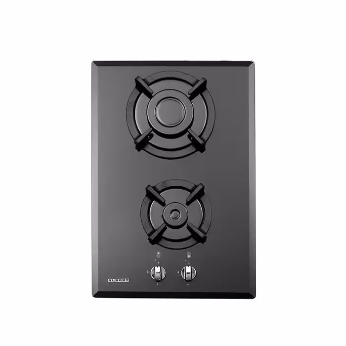 اجاق گاز صفحه ای شیشه‌ای استیل البرز مدل G 2352 با قطعات ایرانی