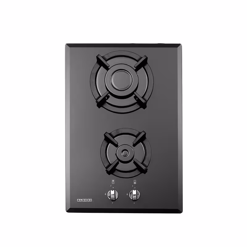 اجاق گاز صفحه ای شیشه‌ای استیل البرز مدل G 2352 با قطعات ایرانی