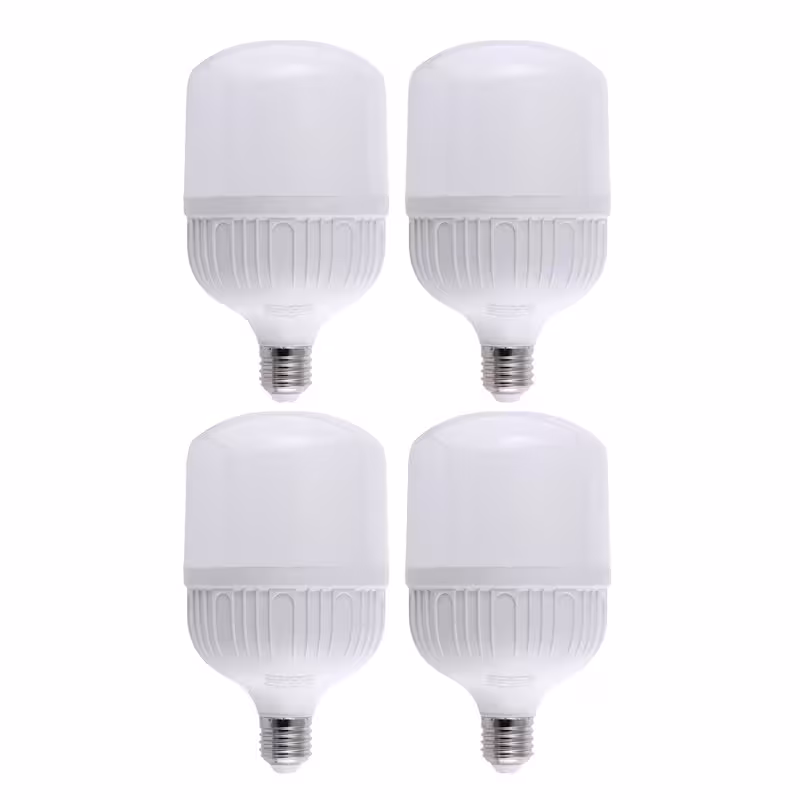 لامپ ال ای دی 30 وات پارس شعاع توس مدل  استوانه ای پایه E27 بسته 4 عددی