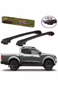 جعبه بار سقفی مشکی NISSAN NAVARA 2006 THUNDER CARRIER LOCKED SEARCH SEA CROSS BAR سقف Thunder