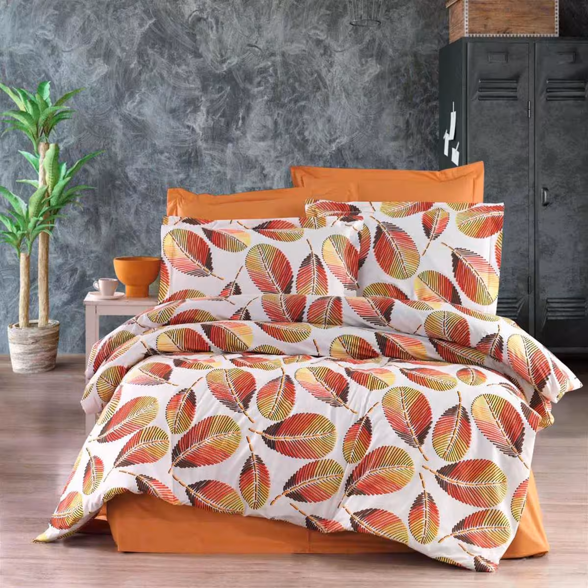 ملحفه نیم ست Sonbahar نارنجی یکنفره Freedom 120