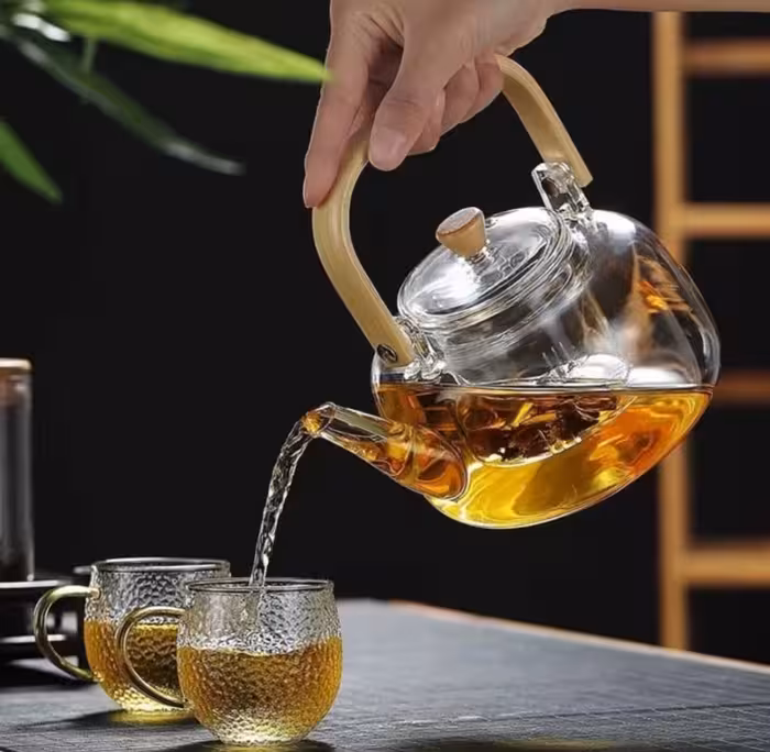 قوری پیرکس دسته بامبو 1000 میل