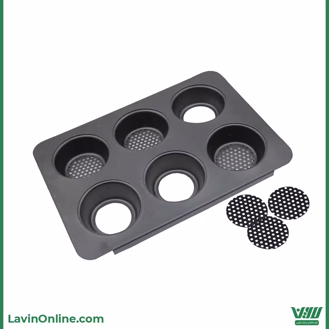 قالب تفلون مافین پانچ کف جدا (6 خانه)