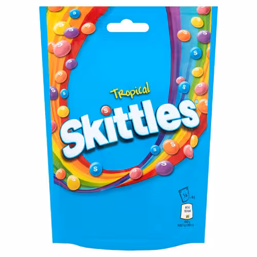 دراژه اسکیتلزSkittles با طعم میوه های استوایی وزن 152 گرم
