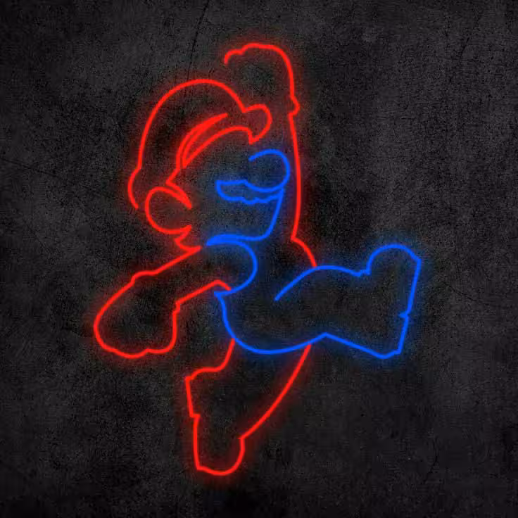 چراغ نئونی سوپر ماریو LED Neon