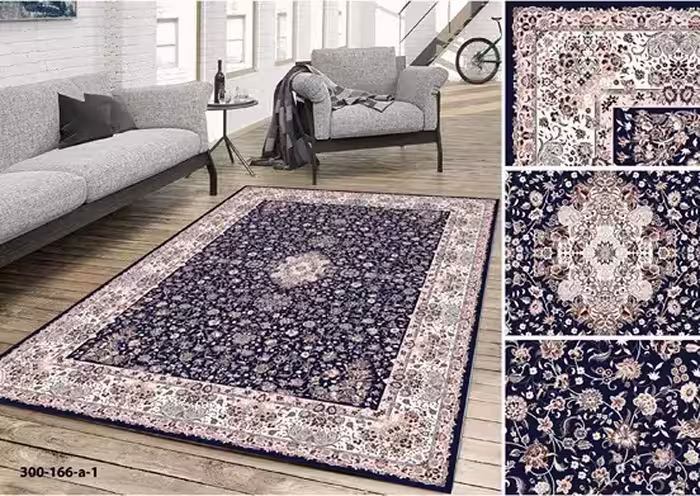روفرشی کشدار مخمل شانل ترک(کشدوزی شده)-کد طرح 731