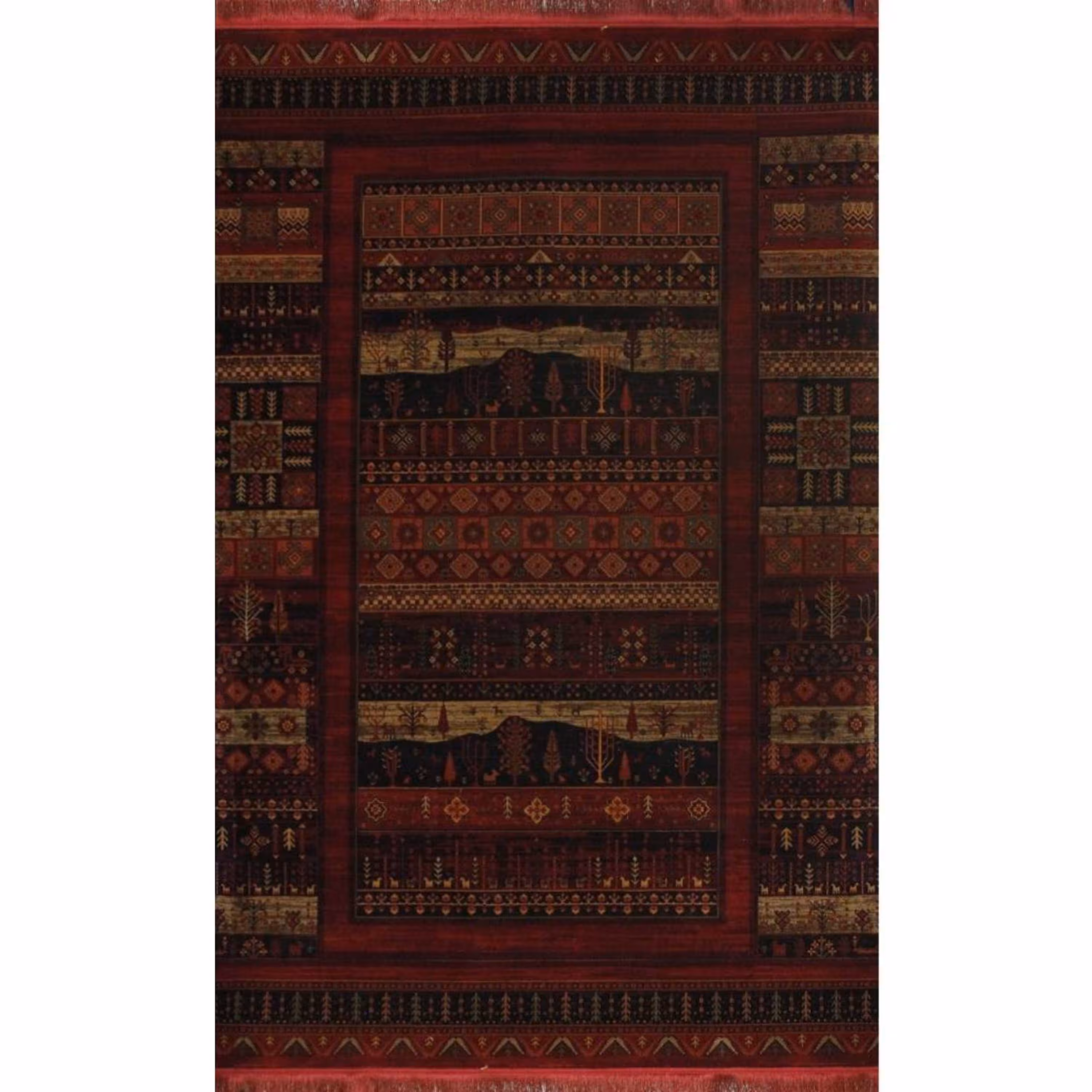 گبه ماشینی افرند زمینه لاکی کد l.803  (یک و نیم متری)