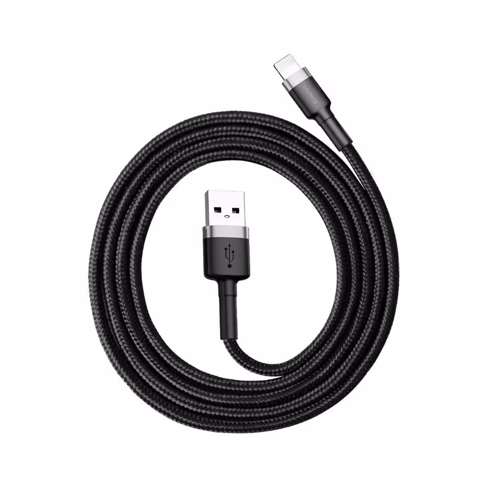 کابل لایتنینگ بیسوس Baseus Cafule CALKLF-B طول 1 متر توان 2.4 آمپر