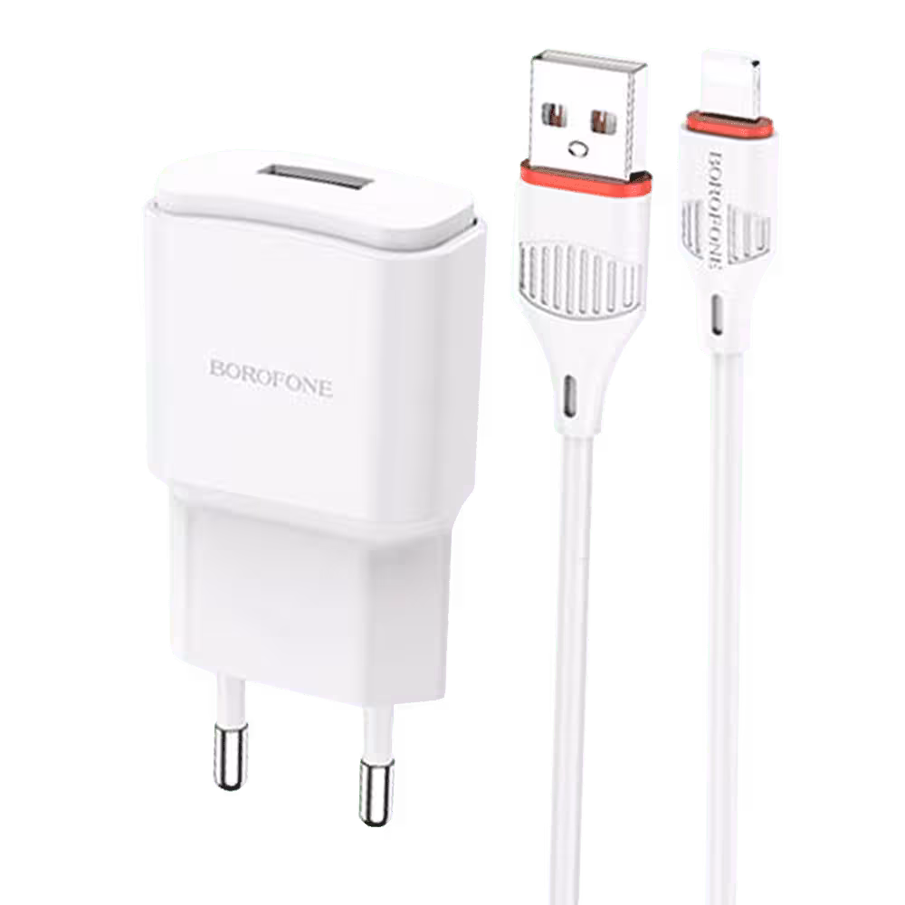 شارژر دیواری بروفون مدل BA48A به همراه کابل تبدیل لایتنینگ