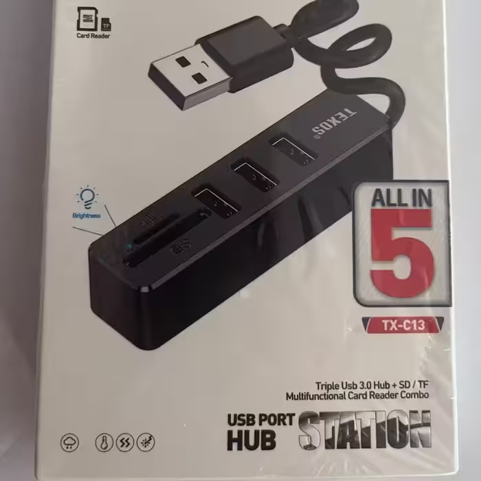 هاب همه کاره USB و رم ریدر تکسوس مدل TX-C13