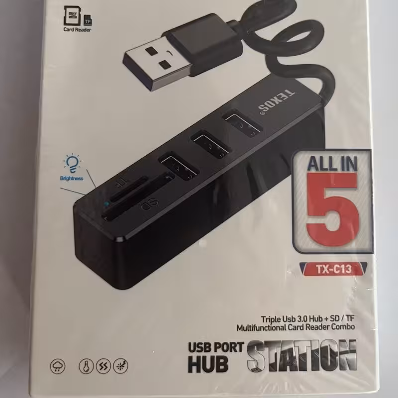 هاب همه کاره USB و رم ریدر تکسوس مدل TX-C13