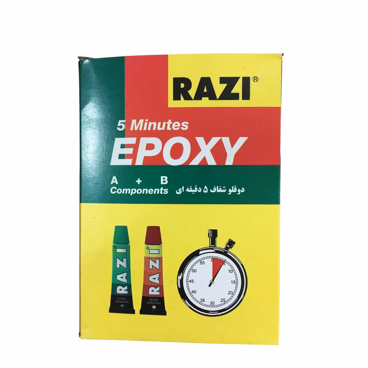 چسب دوقلو شفاف رازی بسته 12 عددی