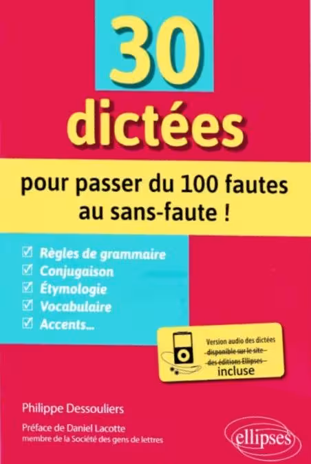 کتاب فرانسوی 30 dictées pour passer du 100 fautes au sans-faute !