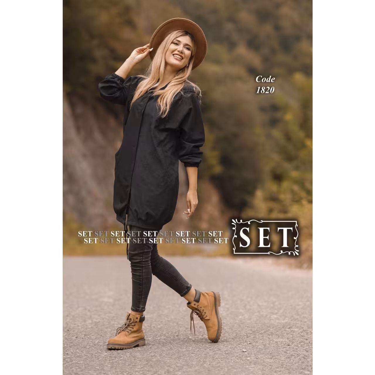 بارانی مدل کانجو کد 1820 رنگ مشکی