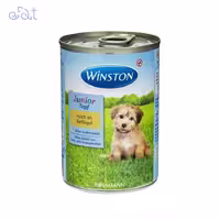 کنسرو توله سگ وینستون با طعم مرغ و جگر در سس مدل Winston Junior Chiken & Leber وزن 400 گرم