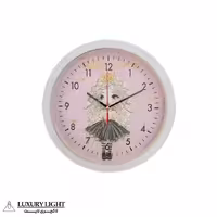 ساعت دیواری کودک مدل پرنسس زمینه صورتی