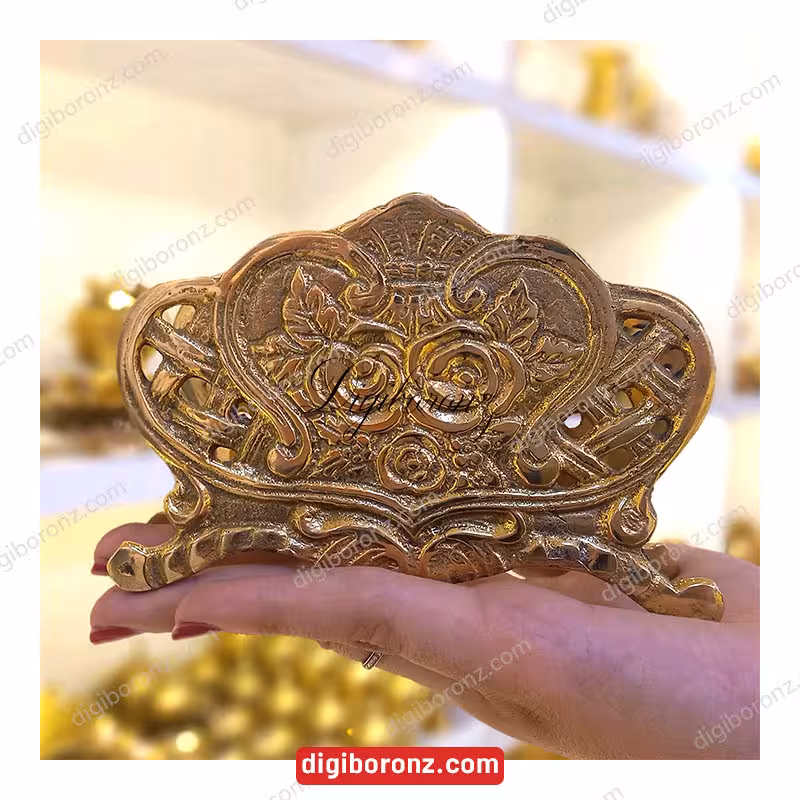 جادستمالی رومیزی برنجی برنزی مدل ناپکین