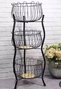 جا پیازی 3 طبقه گرد استاتیک مشکی