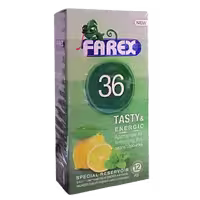 کاندوم شماره 36 tasty & energic 12 pcs  فارکس