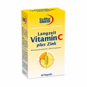 کپسول ویتامین C و زینک (5 میلی گرم) یوروویتال 60 عددی