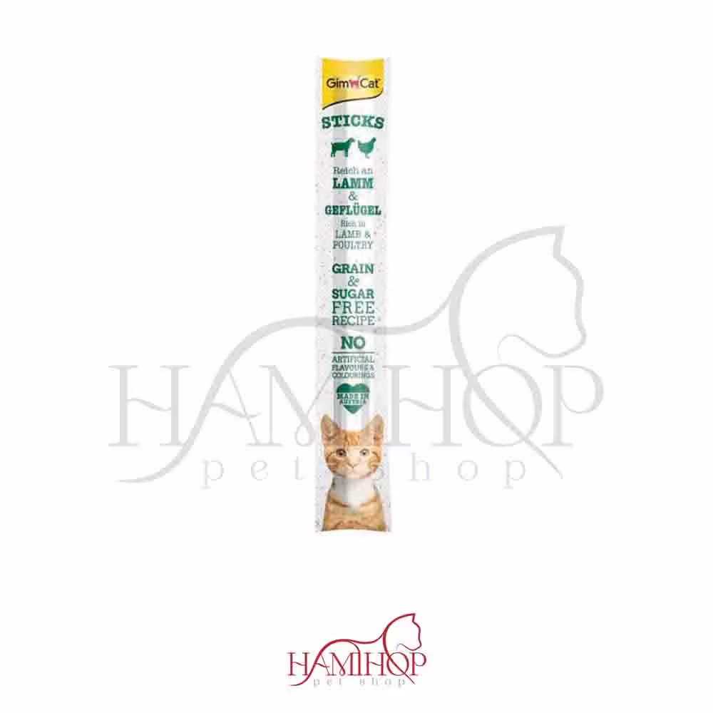 تشقویقی مدادی گربه جیم کت طعم مرغ و گوشت Gimcat sticks