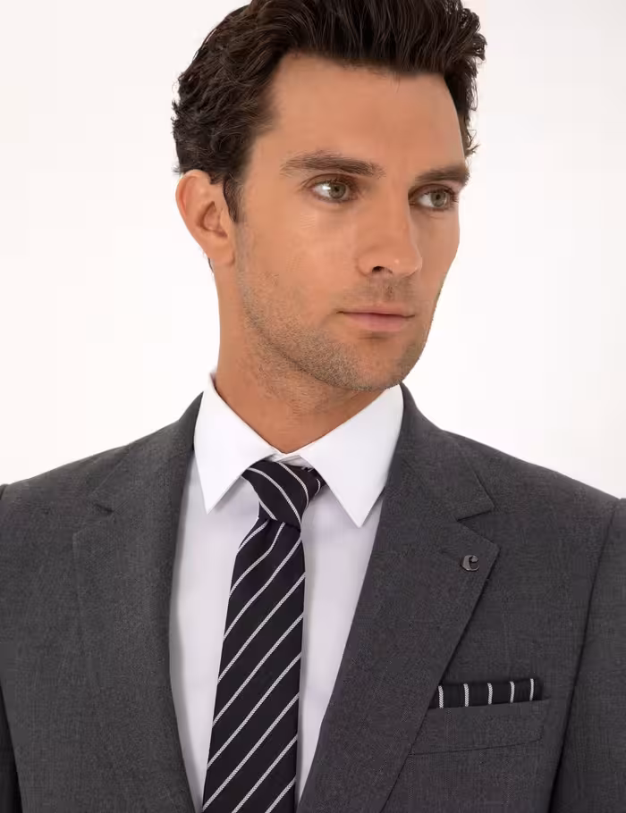 کت و شلوار مردانه خاکی ملانژ کاشارل